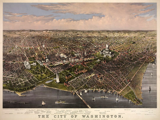 Historic map of the City of Washington.